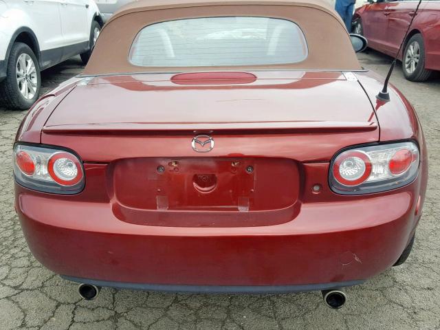 JM1NC25F470134008 - 2007 MAZDA MX-5 MIATA RED photo 6