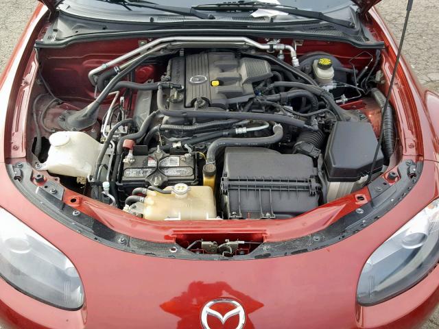 JM1NC25F470134008 - 2007 MAZDA MX-5 MIATA RED photo 7