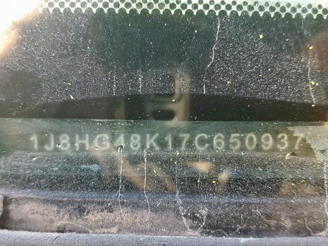 1J8HG48K17C650937 - 2007 JEEP COMMANDER BLUE photo 10