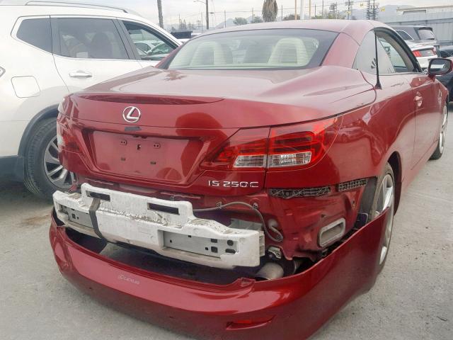 JTHFF2C2XE2531301 - 2014 LEXUS IS 250 RED photo 4