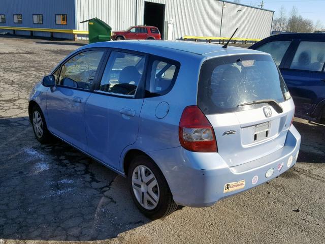 JHMGD38458S012476 - 2008 HONDA FIT BLUE photo 3