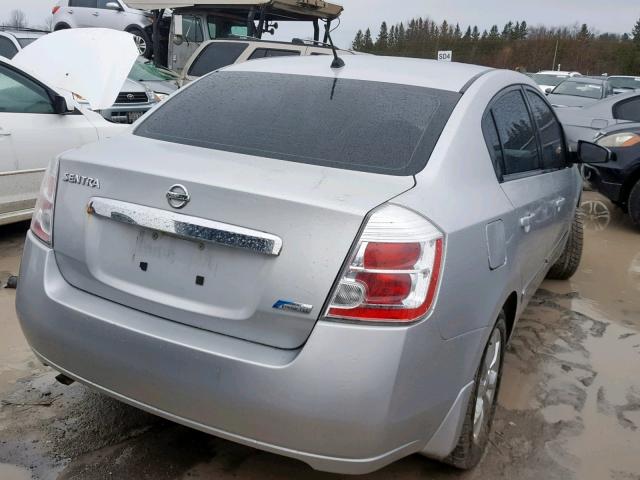 3N1AB6AP0AL707068 - 2010 NISSAN SENTRA 2.0 SILVER photo 4