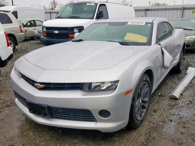 2G1FA1E3XF9230152 - 2015 CHEVROLET CAMARO LS SILVER photo 2