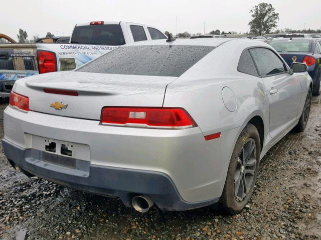 2G1FA1E3XF9230152 - 2015 CHEVROLET CAMARO LS SILVER photo 4