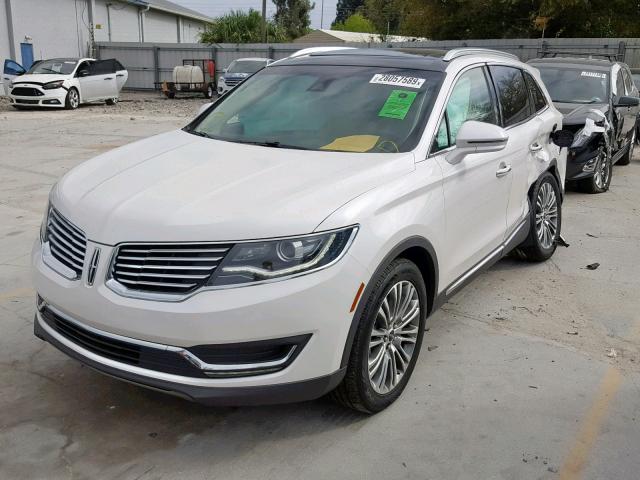 2LMPJ6LR4HBL45602 - 2017 LINCOLN MKX RESERV WHITE photo 2