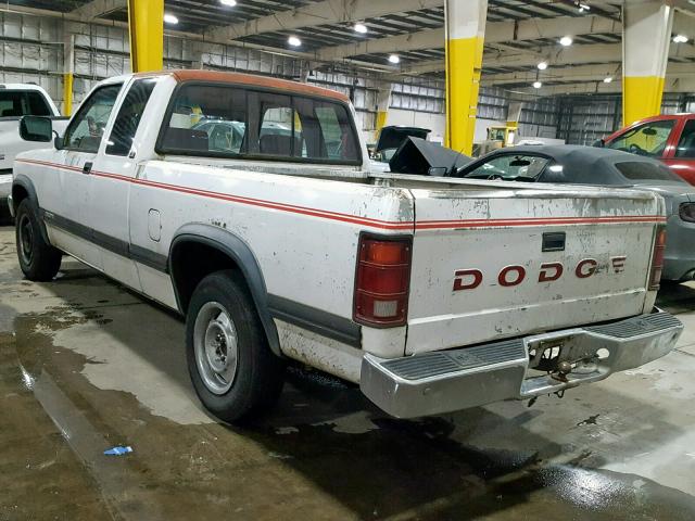 1B7FL23X7PS253269 - 1993 DODGE DAKOTA WHITE photo 3