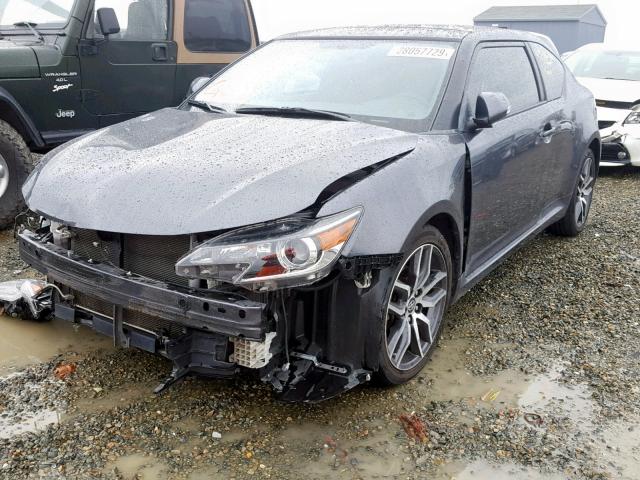 JTKJF5C79E3066313 - 2014 TOYOTA SCION TC GRAY photo 2