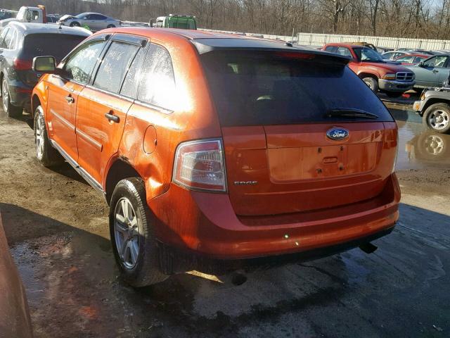 2FMDK36C07BB65081 - 2007 FORD EDGE SE ORANGE photo 3