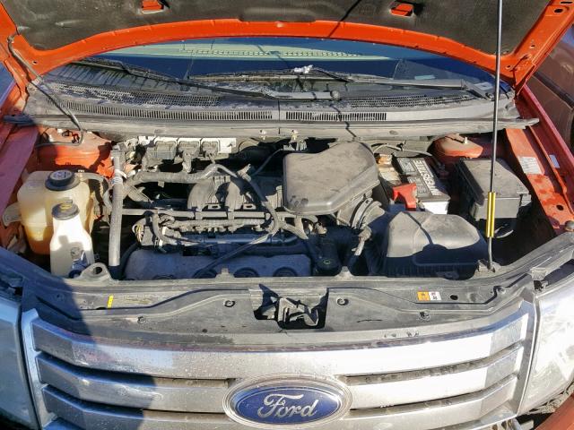 2FMDK36C07BB65081 - 2007 FORD EDGE SE ORANGE photo 7