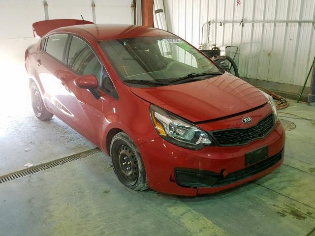 KNADM4A37E6348868 - 2014 KIA RIO LX RED photo 1