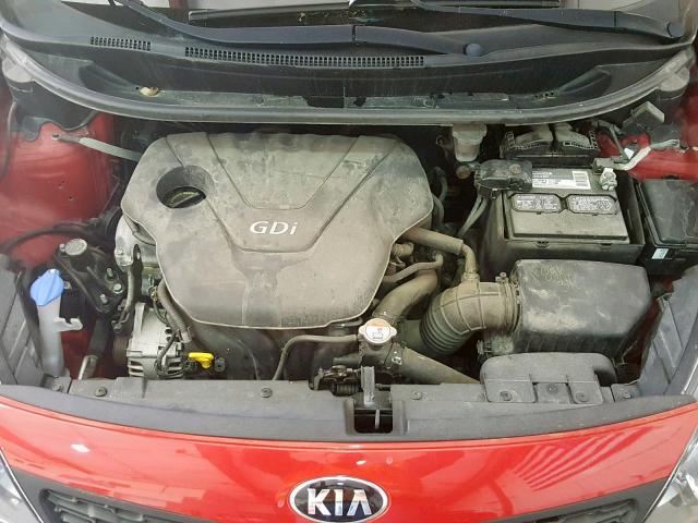 KNADM4A37E6348868 - 2014 KIA RIO LX RED photo 7