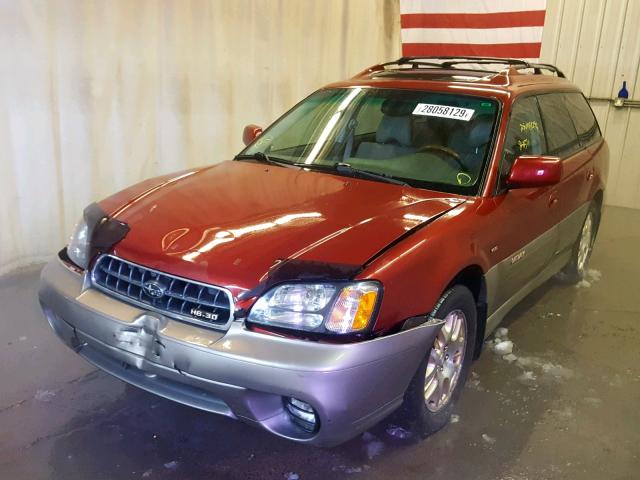 4S3BH896137638292 - 2003 SUBARU LEGACY OUT RED photo 2