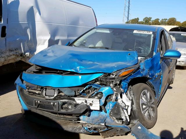 JTDKARFP3H3067829 - 2017 TOYOTA PRIUS PRIM 蓝色 照片 2