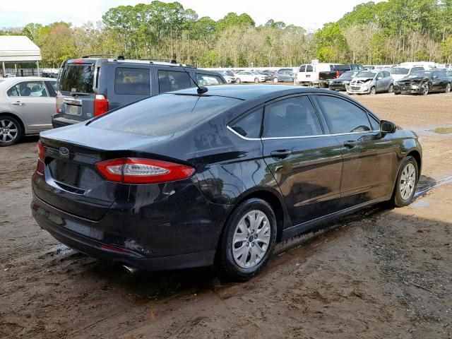 1FA6P0G73E5393727 - 2014 FORD FUSION S BLACK photo 4