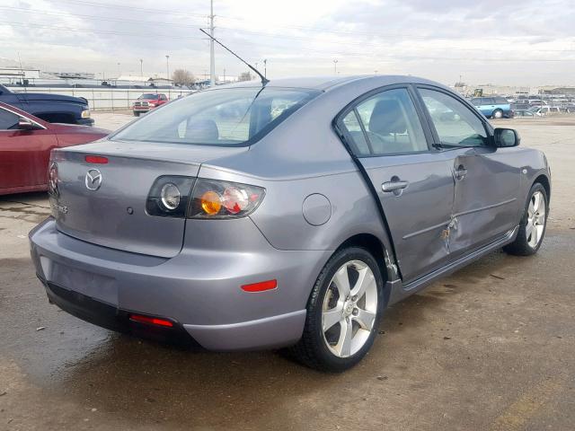 JM1BK323651287549 - 2005 MAZDA 3 S GRAY photo 4