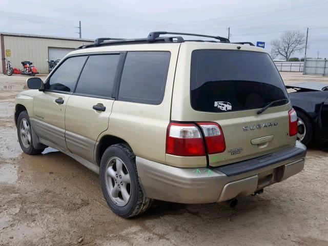 JF1SF655X1H711342 - 2001 SUBARU FORESTER S GOLD photo 3