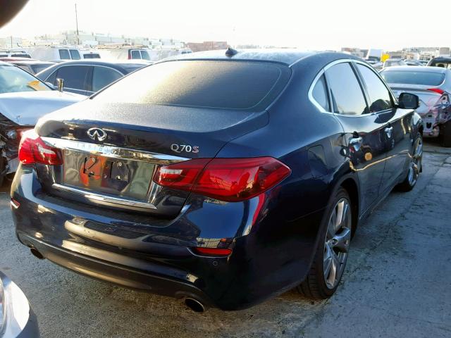 JN1BY1AP9FM541717 - 2015 INFINITI Q70 3.7 BLUE photo 4