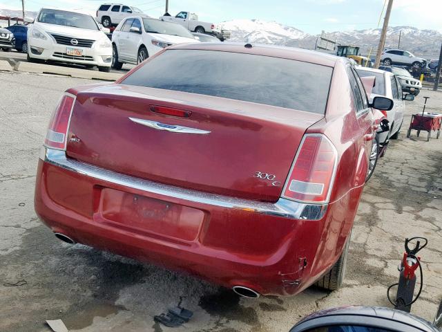 2C3CCARG5DH662298 - 2013 CHRYSLER 300 RED photo 4