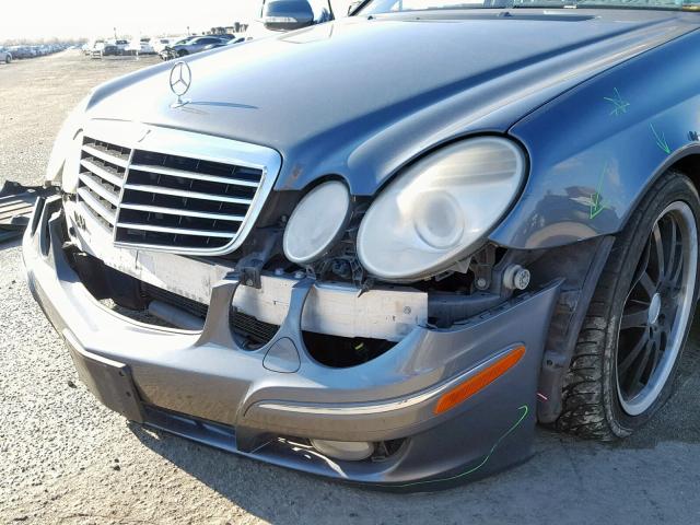 WDBUF56X47B162275 - 2007 MERCEDES-BENZ E 350 CHARCOAL photo 9