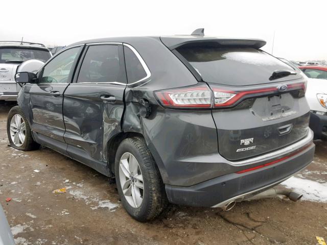 2FMTK4J89FBB38108 - 2015 FORD EDGE SEL GRAY photo 3