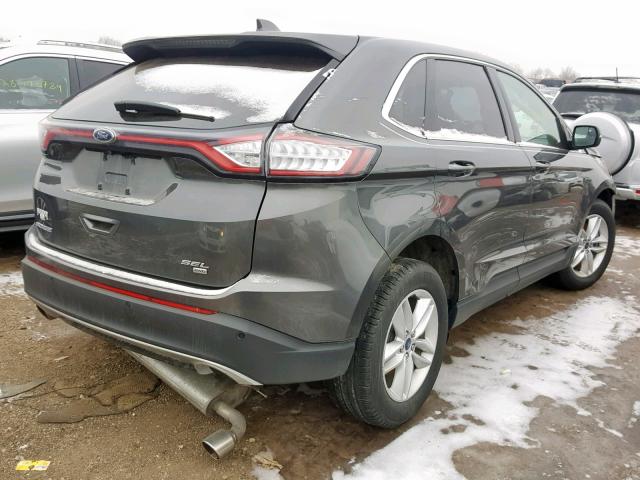 2FMTK4J89FBB38108 - 2015 FORD EDGE SEL GRAY photo 4