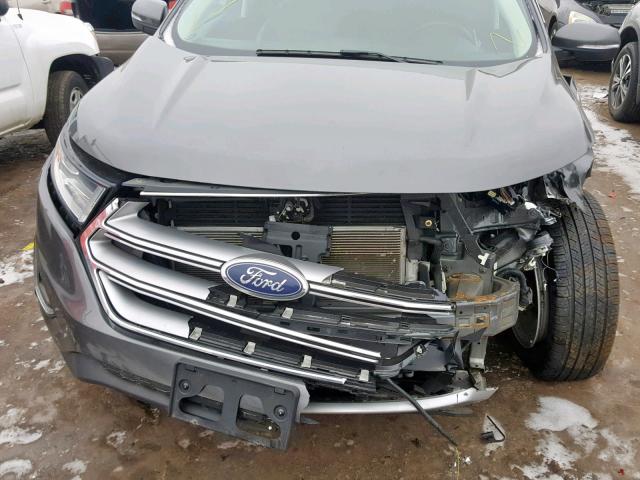 2FMTK4J89FBB38108 - 2015 FORD EDGE SEL GRAY photo 7