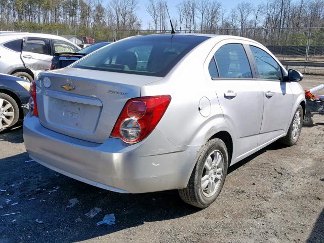 1G1JB5SH1C4136044 - 2012 CHEVROLET SONIC LS SILVER photo 4