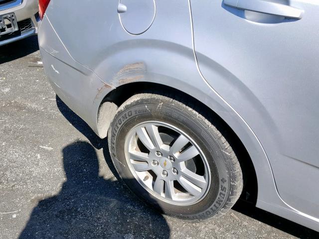 1G1JB5SH1C4136044 - 2012 CHEVROLET SONIC LS SILVER photo 9