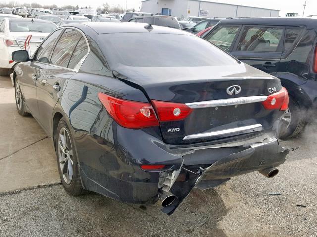 JN1BV7AR3EM696274 - 2014 INFINITI Q50 BASE BLACK photo 3