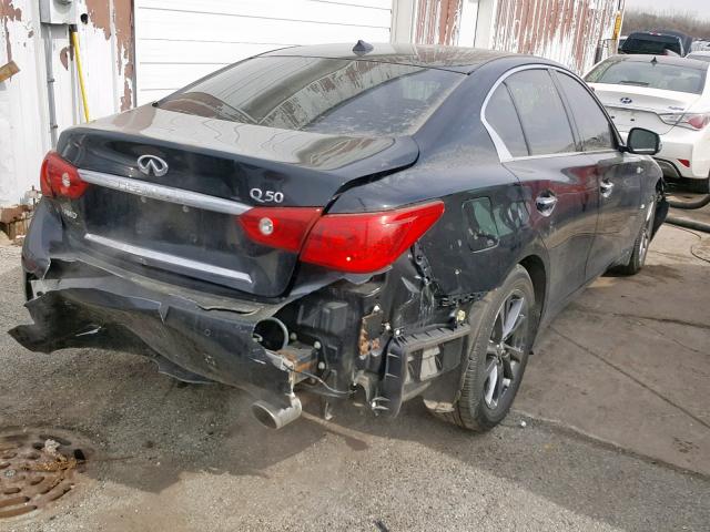 JN1BV7AR3EM696274 - 2014 INFINITI Q50 BASE BLACK photo 4