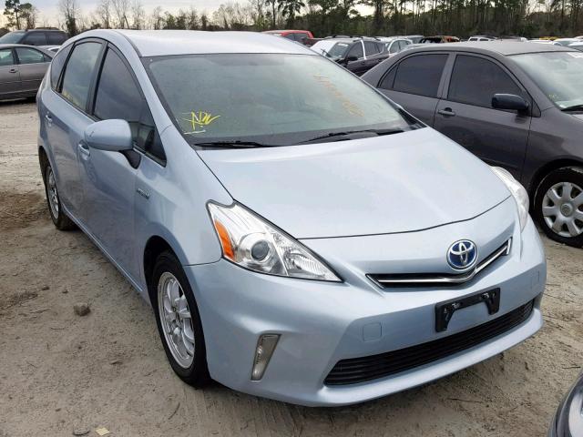 JTDZN3EU6EJ002603 - 2014 TOYOTA PRIUS V BLUE photo 1