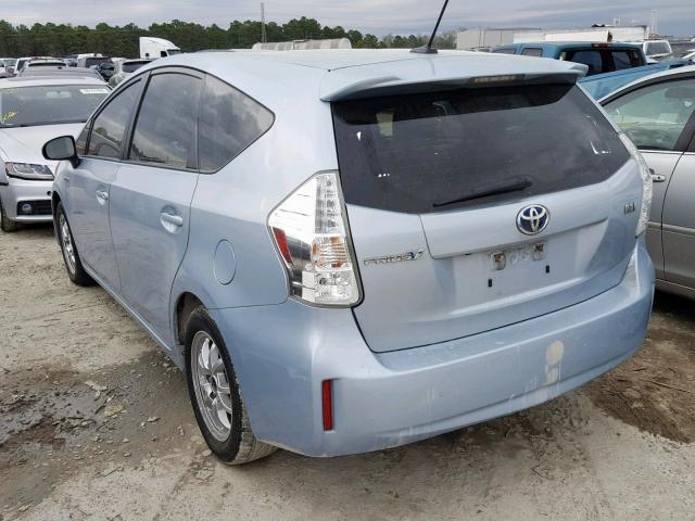 JTDZN3EU6EJ002603 - 2014 TOYOTA PRIUS V BLUE photo 3