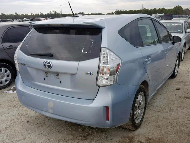 JTDZN3EU6EJ002603 - 2014 TOYOTA PRIUS V BLUE photo 4