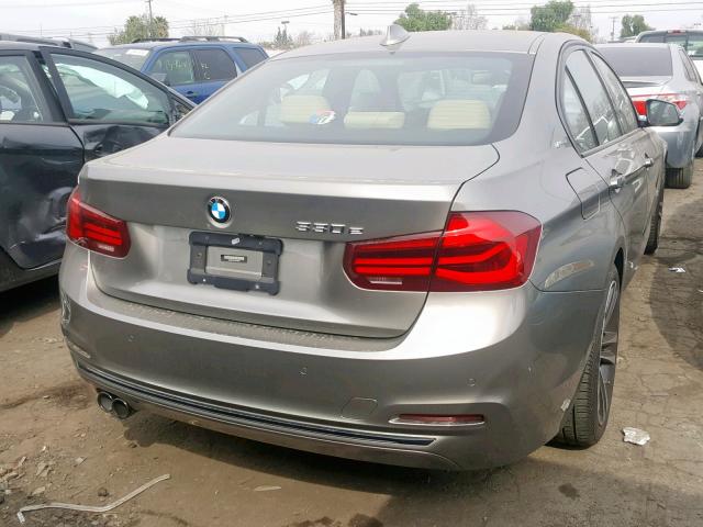 WBA8E1C57JA755964 - 2018 BMW 330E GRAY photo 4