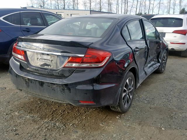 19XFB2F99DE209448 - 2013 HONDA CIVIC EXL BLACK photo 4