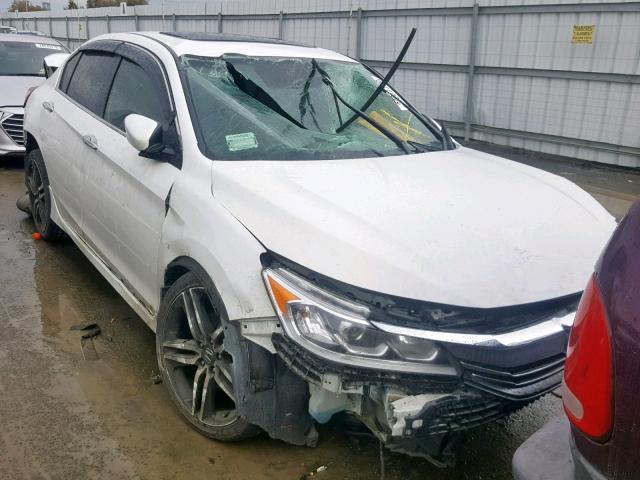 1HGCR2F51HA039656 - 2017 HONDA ACCORD SPO WHITE photo 1