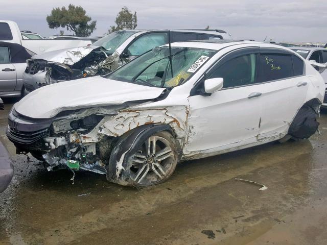 1HGCR2F51HA039656 - 2017 HONDA ACCORD SPO WHITE photo 2