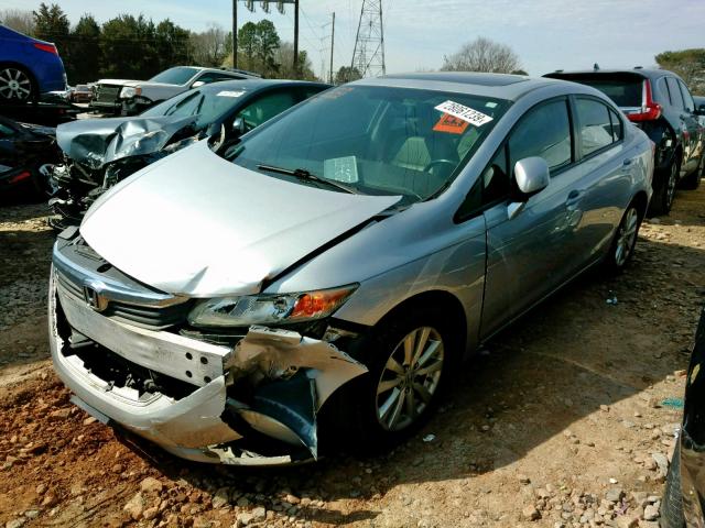 19XFB2F94CE007163 - 2012 HONDA CIVIC EXL SILVER photo 2