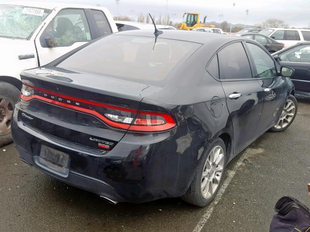 1C3CDFCH5DD313800 - 2013 DODGE DART LIMIT BLACK photo 4