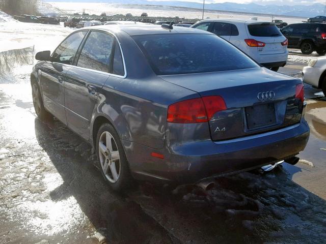 WAUDF68EX5A514813 - 2005 AUDI A4 2.0T QU GRAY photo 3