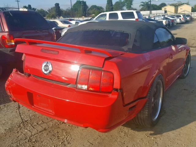 1ZVFT85H465137465 - 2006 FORD MUSTANG GT RED photo 4