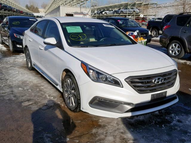 5NPE34AF2FH030295 - 2015 HYUNDAI SONATA SPO WHITE photo 1