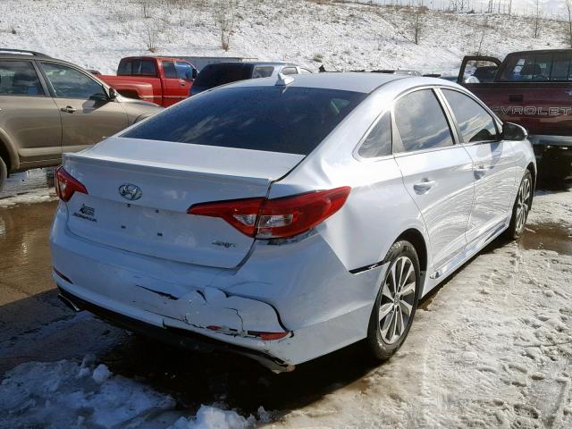 5NPE34AF2FH030295 - 2015 HYUNDAI SONATA SPO WHITE photo 4