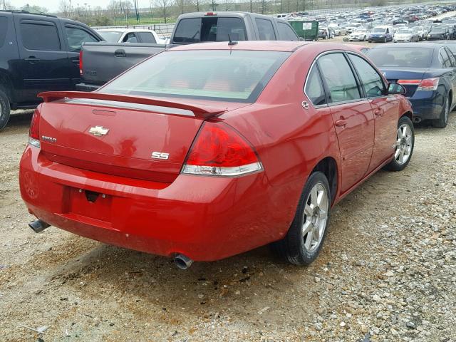 2G1WD58C579223251 - 2007 CHEVROLET IMPALA SUP წითელი ფოტო 4