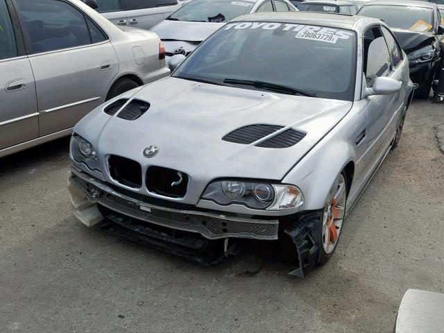 WBSBL93492JR17849 - 2002 BMW M3 SILVER photo 2