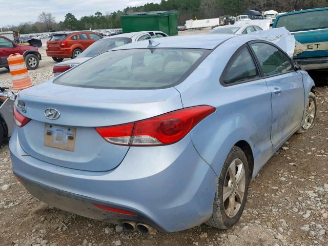 KMHDH6AE5DU003705 - 2013 HYUNDAI ELANTRA CO BLUE photo 4