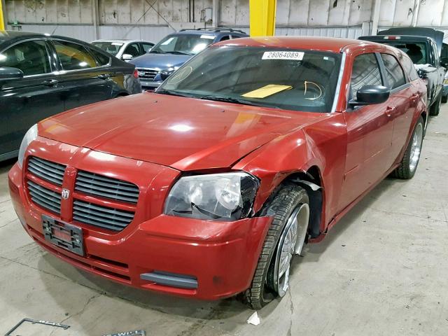 2D4FV48T55H683840 - 2005 DODGE MAGNUM SE BURGUNDY photo 2