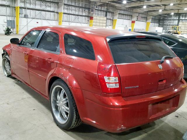 2D4FV48T55H683840 - 2005 DODGE MAGNUM SE BURGUNDY photo 3