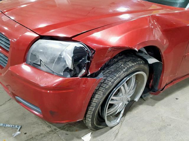 2D4FV48T55H683840 - 2005 DODGE MAGNUM SE BURGUNDY photo 9