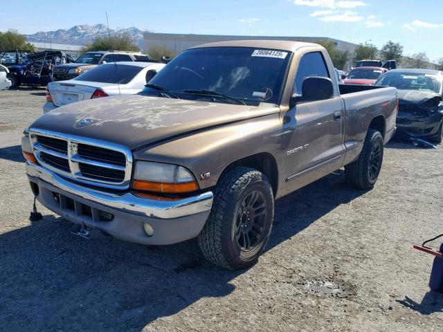 1B7FL26N1YS641786 - 2000 DODGE DAKOTA GOLD photo 2